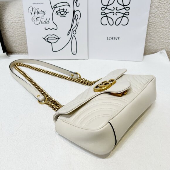 Gucci GG Marmont Double G white single-shoulder bag - Picture 6 of 8